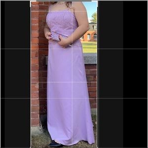 Prom/wedding fancy long dress, light purple, L-XL